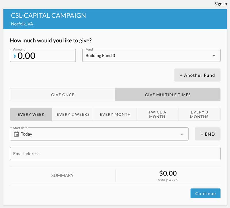 Capital recurring payment setup