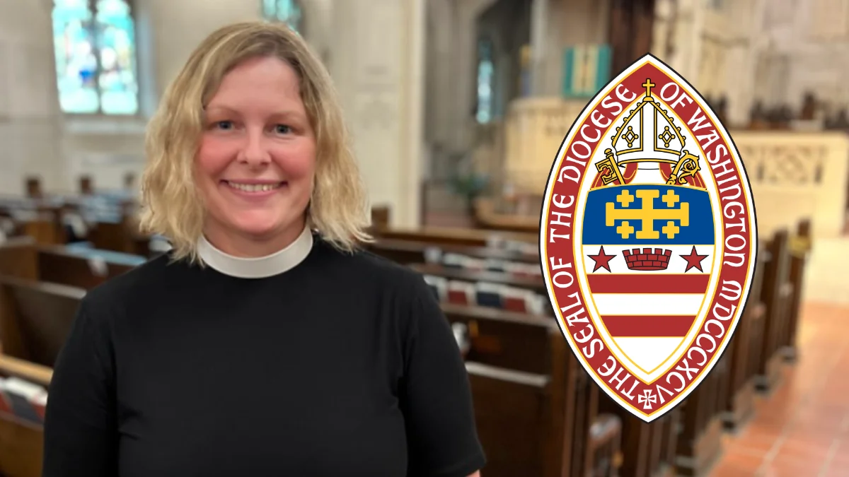 Mtr. Katie Beth Miksa at Christ & St. Luke's with the logo of the Diocese of Washington, D.C.